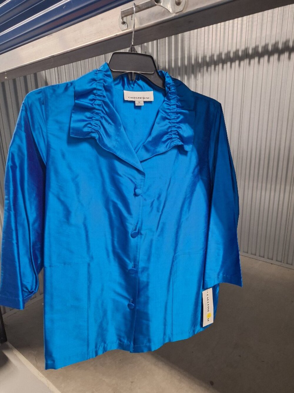 Bold Floral Sheer Jacket by Caroline Rose – One Size